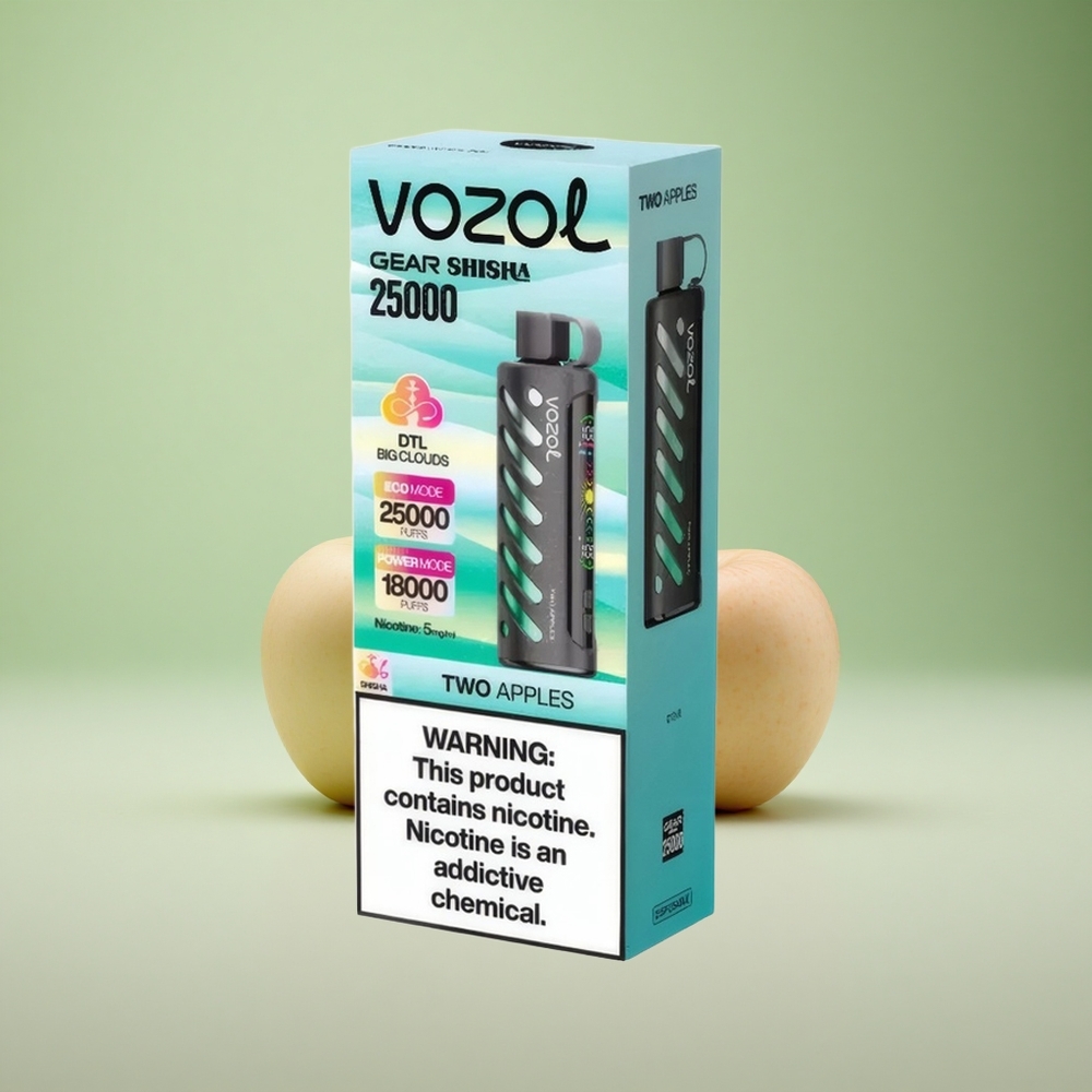 VOZOL Gear Shisha 25000 Puffs Δύο Μήλα Greece vape wholesale S.i.L.C Tech Dual Mesh