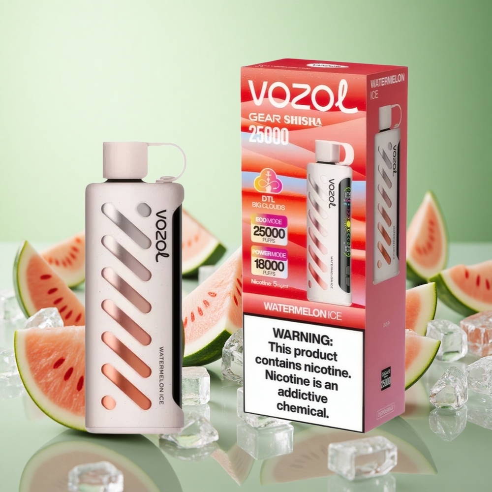 VOZOL Gear Shisha 25000 Puffs Καρπούζι Πάγος Greece vape wholesale S.i.L.C Tech Dual Mesh