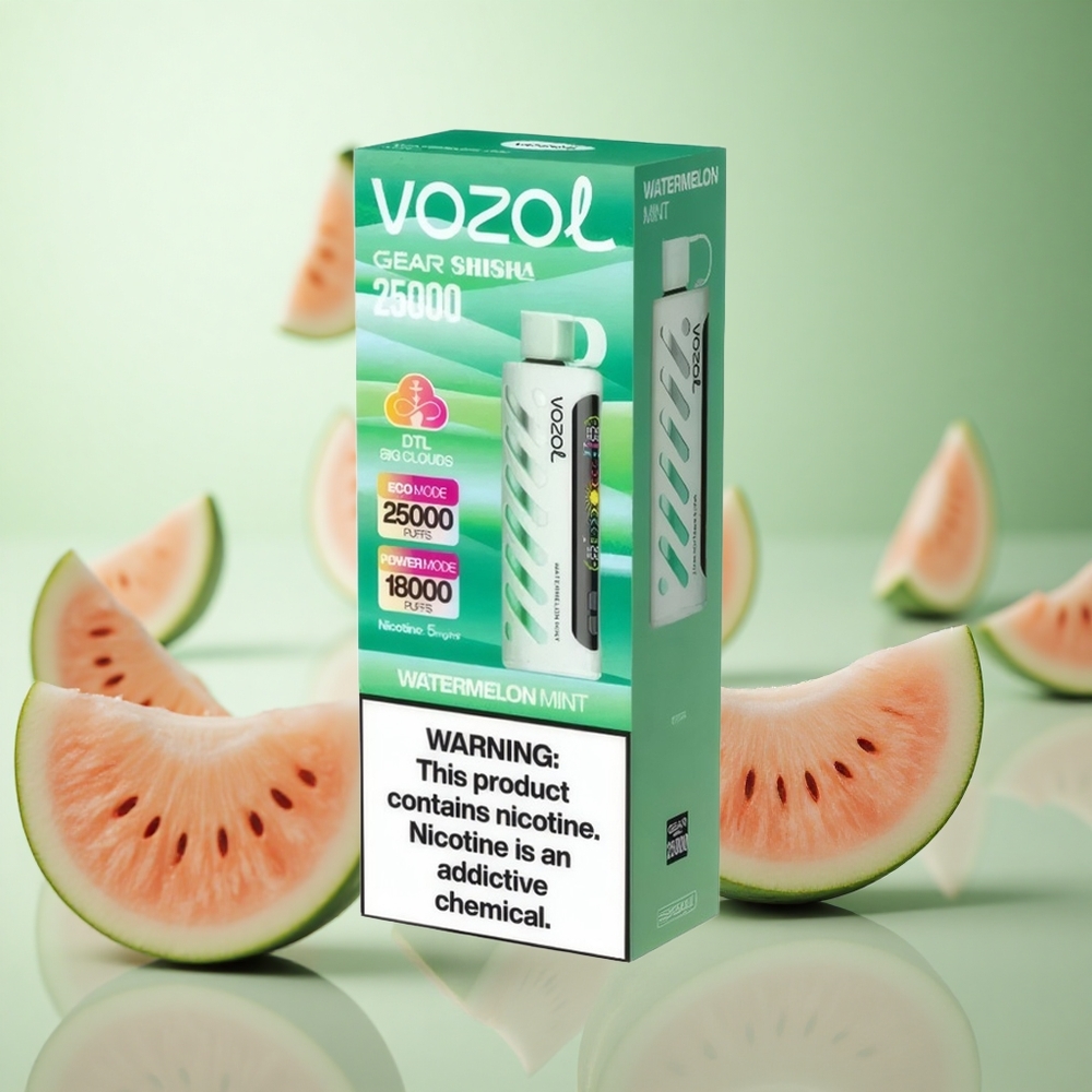 VOZOL Gear Shisha 25000 Puffs Καρπούζι Μέντα Greece vape wholesale S.i.L.C Tech Dual Mesh