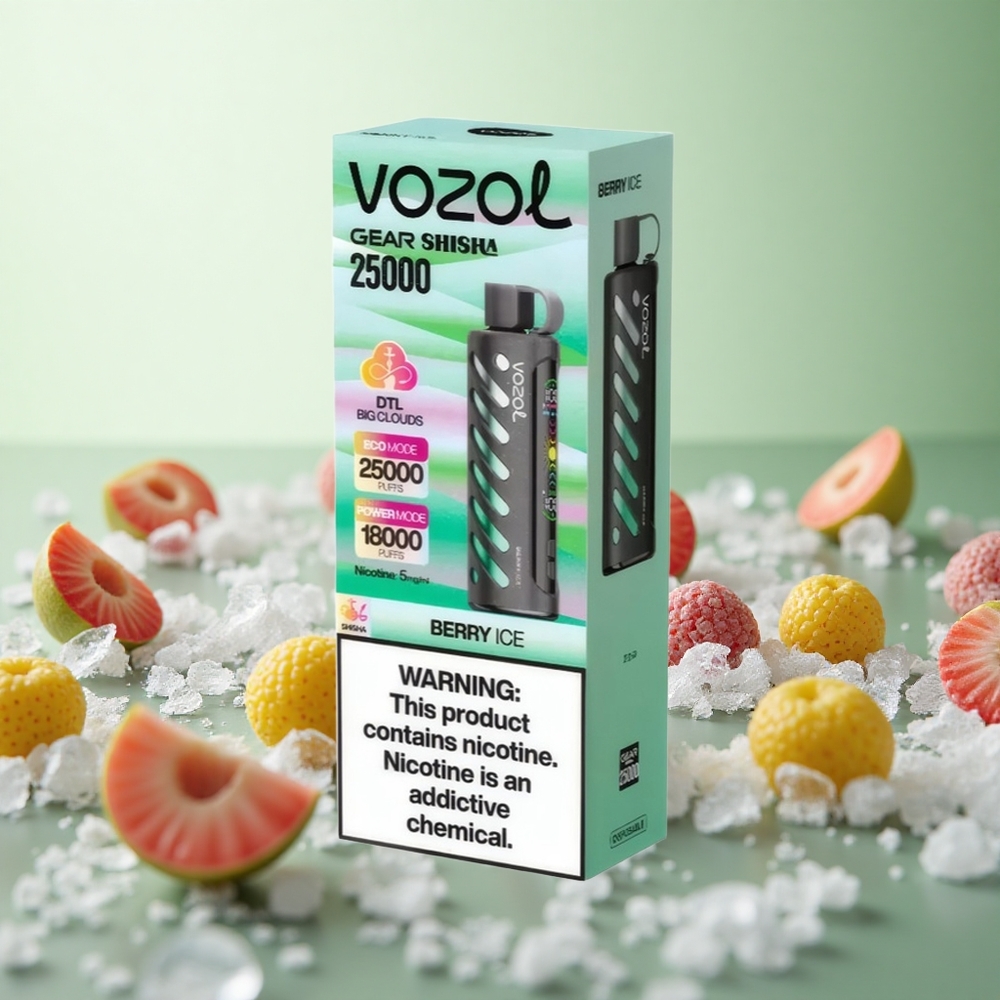 VOZOL Gear Shisha 25000 Puffs Μούρο Πάγος Greece vape wholesale S.i.L.C Tech