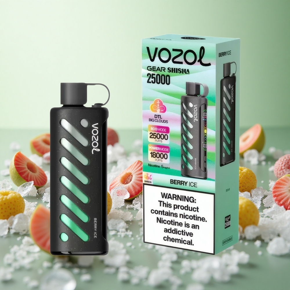 VOZOL Gear Shisha 25000 Puffs Μούρο Πάγος Greece vape wholesale S.i.L.C Tech