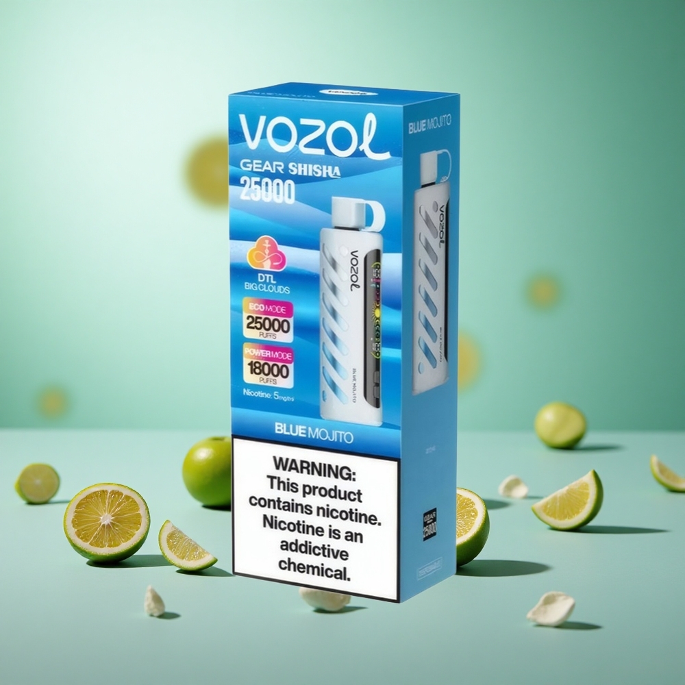 VOZOL Gear Shisha 25000 Puffs Μπλε Mojito Greece vape wholesale S.i.L.C Tech Dual Mesh