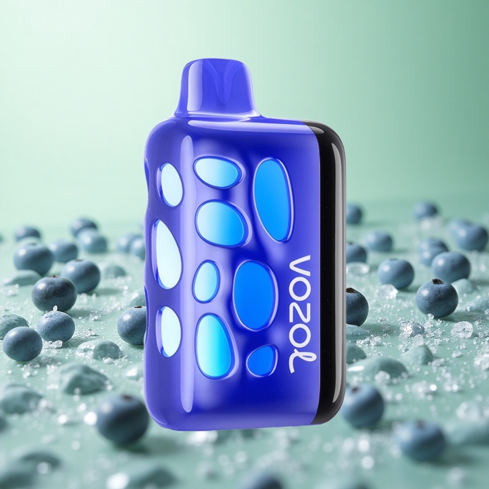 VOZOL RAVE 40000 Μπλε Βατόμουρο Πάγος Greece vape wholesale 270 μοίρες Ζωντανό Σχέδιο Λάμψης