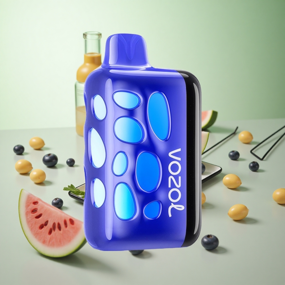 VOZOL RAVE 40000 Μπλε Μούρο Καρπούζι Greece vape wholesale 270 μοίρες Ζωντανό Σχέδιο Λάμψης