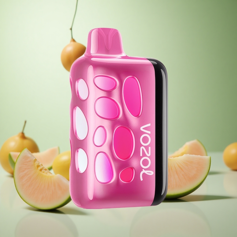 VOZOL RAVE 40000 Φράουλα-ροδάκινο Greece vape wholesale 270° Vibrant Glow Design